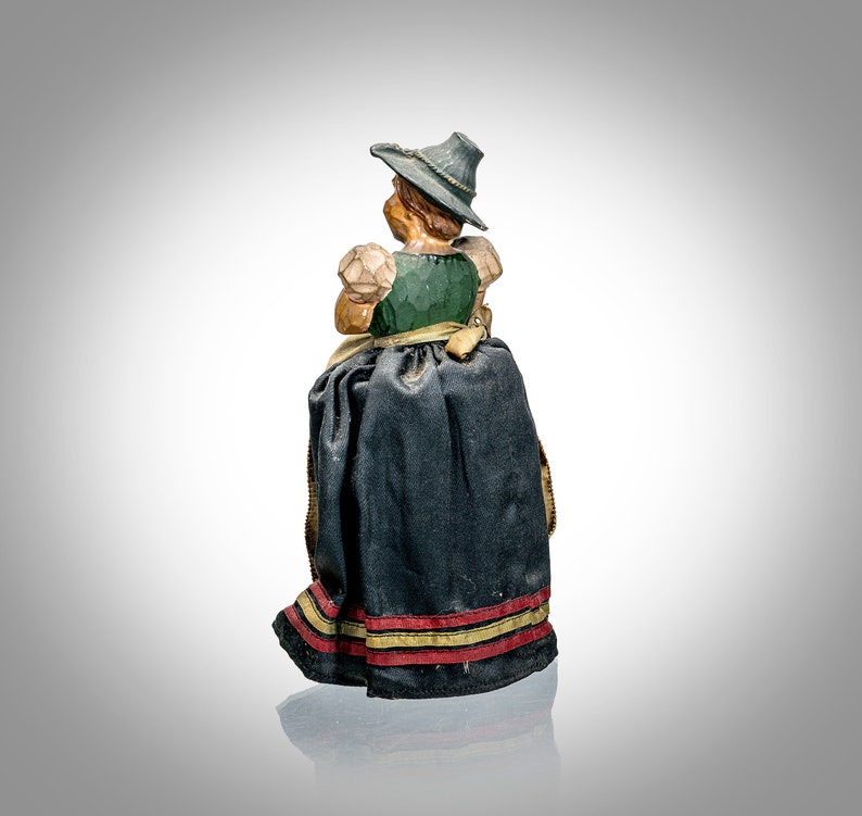 Austrian woman figural candy container