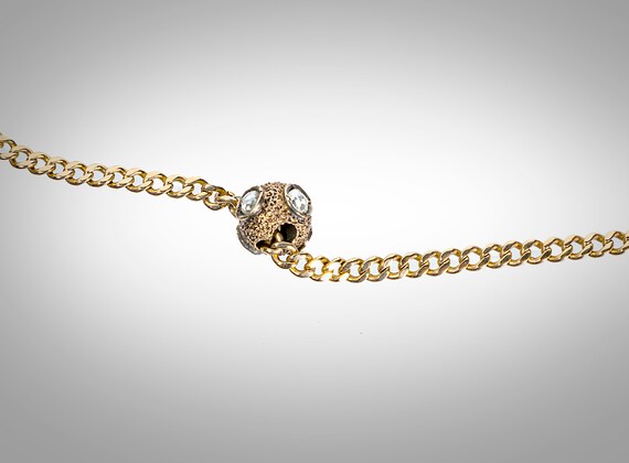 Victorian 14k chain & slide with 4 diamonds neckl… - image 3