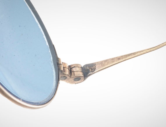 Antiguas gafas de azul oro macizo de 14k alrededor Etsy