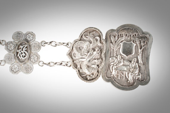 Chinese export silver belt late 19th century - image 2