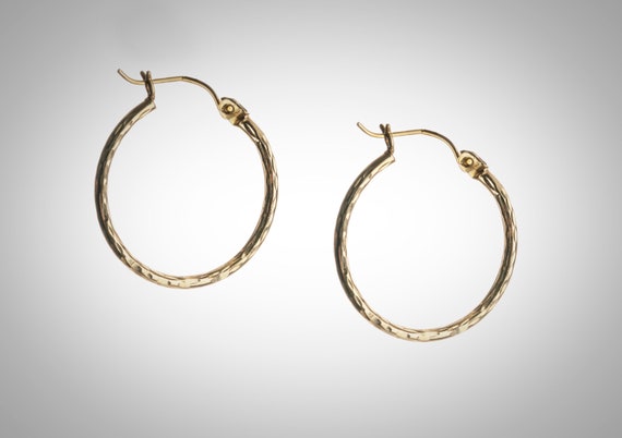 14k hoop earrings - image 1