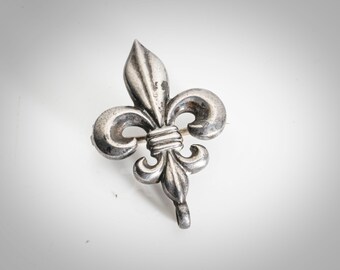 sterling fleur de lis watch pin