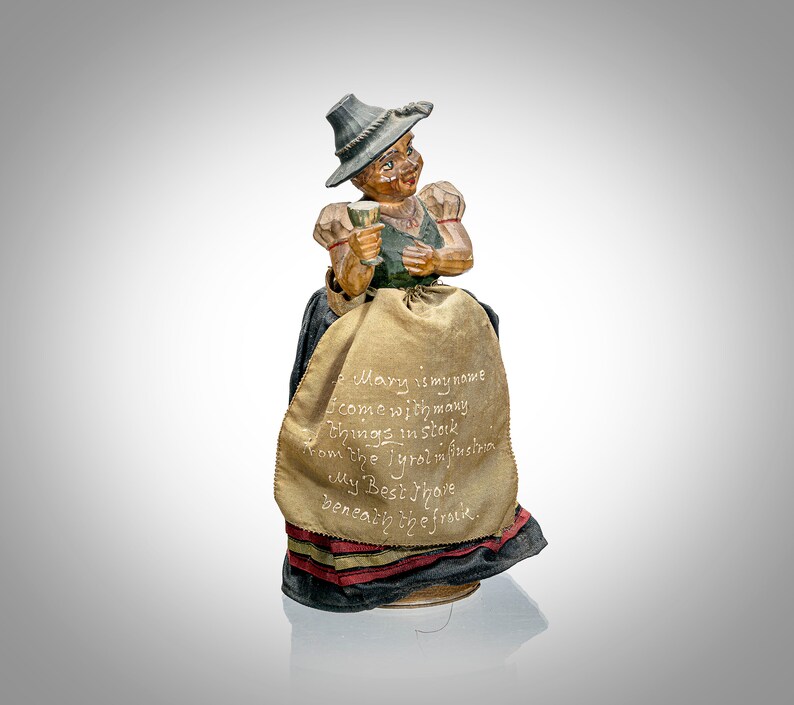 Austrian woman figural candy container