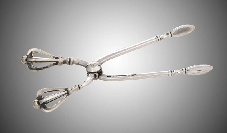 heavy sterling silver tongs W /& S Sorensen Denmark