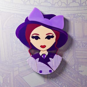 Schiff der Träume Romantische Frauen Brosche Taschenanhänger Schlüsselanhänger Magnet | Rose DeWitt-Bukater Titanic inspiriert Acryl Cosplay Schmuck