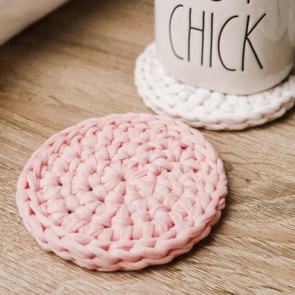 CROCHET PATTERN - Herringbone Coaster and Trivet set // Modern Crochet PATTERN