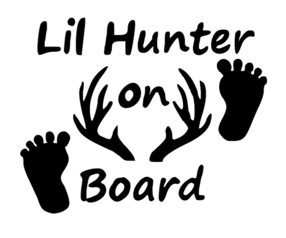 Lil Hunter on Board Baby on Board Window Car Decal 
