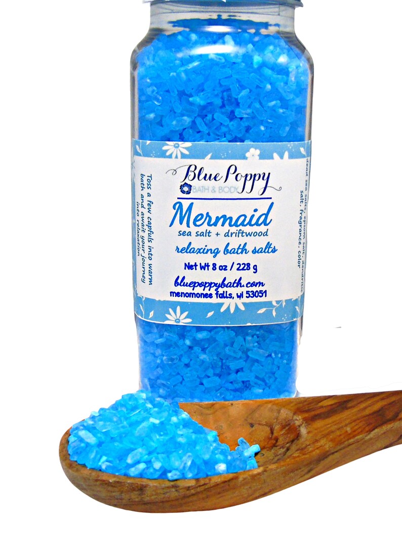 Mermaid Bath Salts Bath Soak Dead Sea Salts Etsy