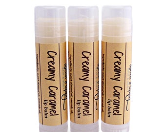 Creamy Caramel Lip Balm, Candy Flavored Chapstick, Caramel Lover Gift
