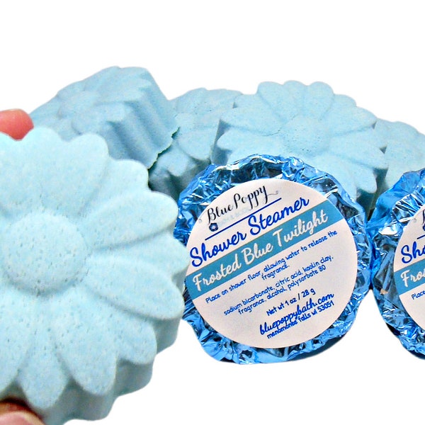 Shower Steamers 3 Pack, Frosted Blue Twlight, Stocking Stuffer