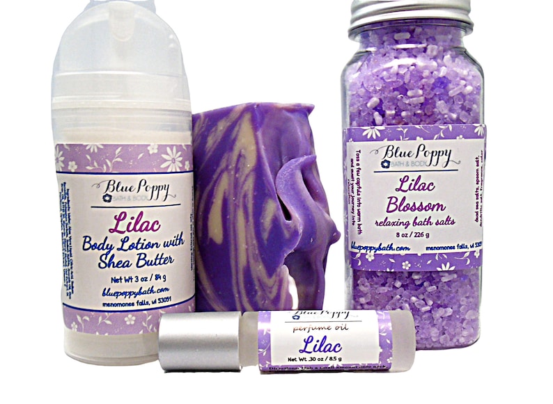 Gifts for Mom, Lilac Soap Gift Set, Mothers Day Beauty Gift image 1