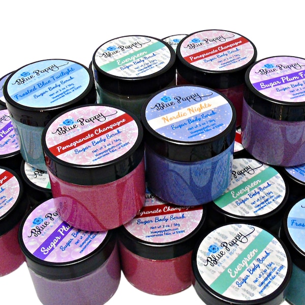 Mini Body Scrubs, Party Favors, Small Gift for Her, Sample Sugar Scrubs