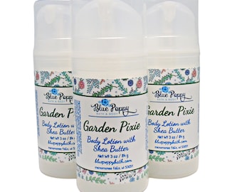 Garden Pixie Body Lotion Pump, Woodsy Earthy Scent, Citrus & Patchouli Fragrance