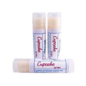 Cupcake Lip Balm Sweet Vanilla Flavor, Birthday Party Favors