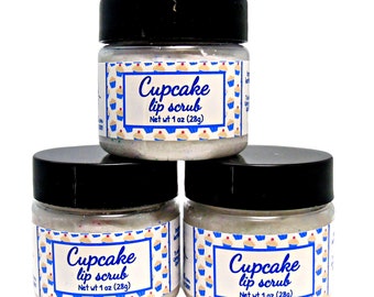 Cupcake Lip Scrub, Sugar Polish for Lips