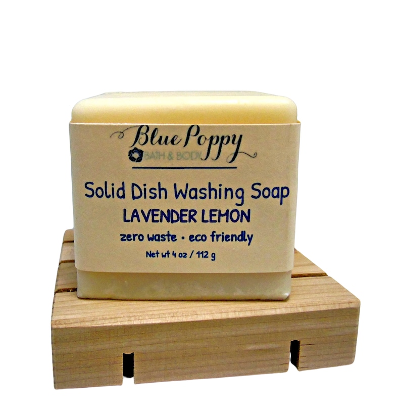 Solid Dish Washing Soap Bar with Cedar Soap Dish Set Etsy