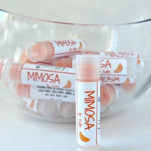 20 Mimosa Lip Balms, Shower Party Favors, Brunch Bridal Shower, Wedding Shower, Lip Balm Favors, Orange + Champagne Flavor, Brunch Favors