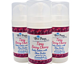 Tipsy Berry Cherry Lotion, Body Lotion & Hand Cream, Moisturizing with Shea Butter