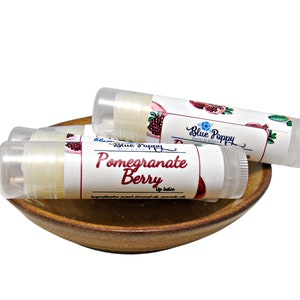 Pomegranate Berry Lip Balm, Moisturizing Chapstick, Fruit Flavor Lip Balm