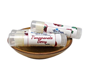 Pomegranate Berry Lip Balm, Moisturizing Chapstick, Fruit Flavor Lip Balm