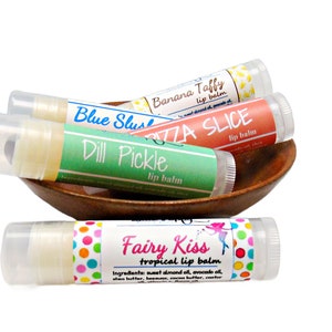 Lip Balm 5 Pack, Handmade Chapstick, Fun Flavors for Kids, Teens, Pick your Flavors