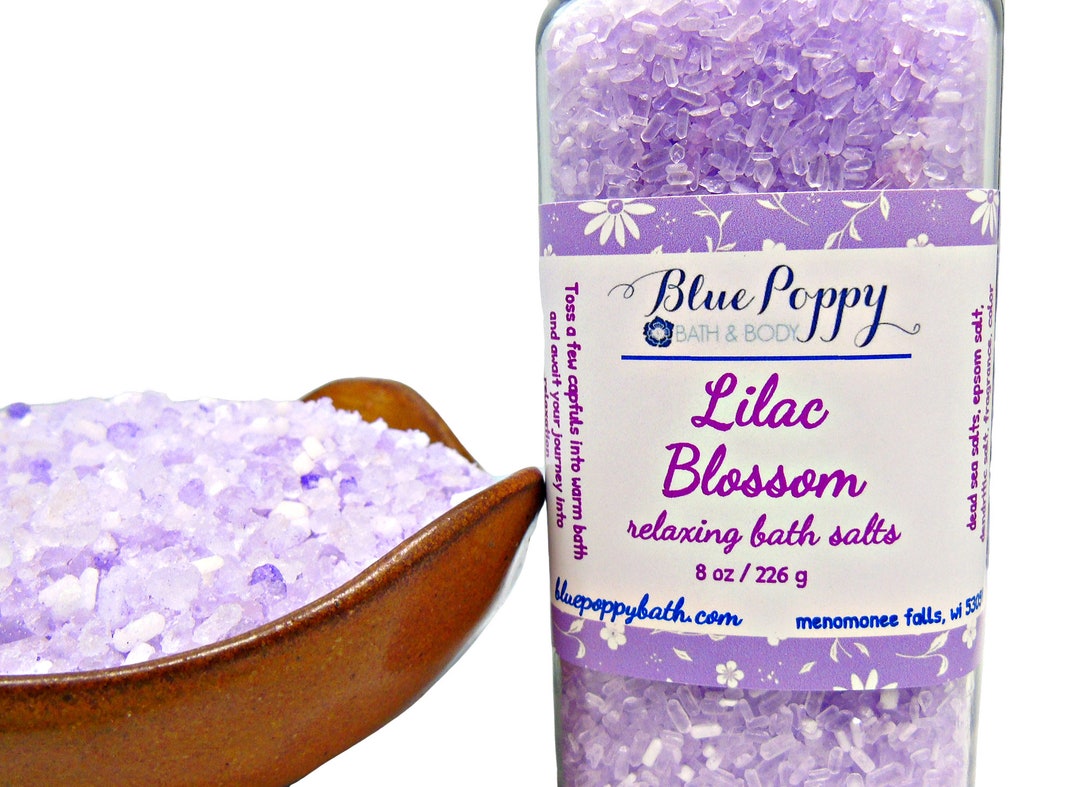 Lilac Bath Salts, Dead Sea Salt Bath Etsy