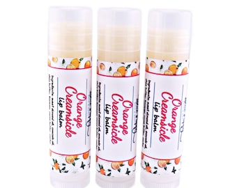 Orange Creamsicle Lip Balm, Dreamy Vanilla and Orange, Handmade Chapstick