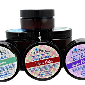 Mini Lotion Body Butter Samples, Stocking Stuffers, Holiday Scents for Christmas Gifts