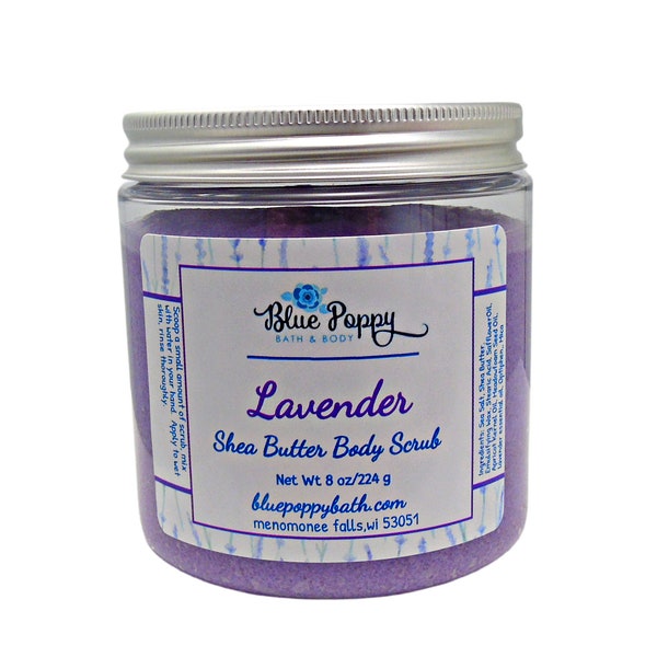 Lavender Scrub, Sugar Body Scrub Scented with Lavender Essential Oil