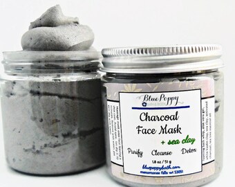 Charcoal Mask, Face Mask, Facial Skin Care, Spa Treatment, Whipped Mud Mask