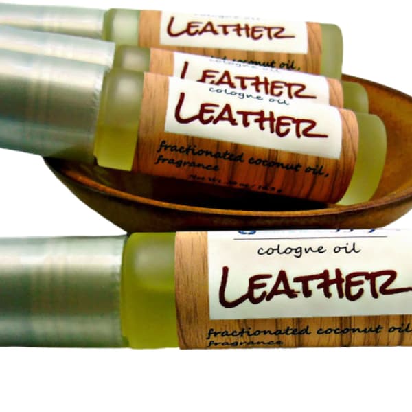 Leather Cologne, Deep Sensual Mens Fragrance Gift for Him