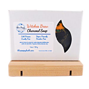Witches Brew Soap, Charcoal Bar with Patchouli, Cinnamon & Cedar
