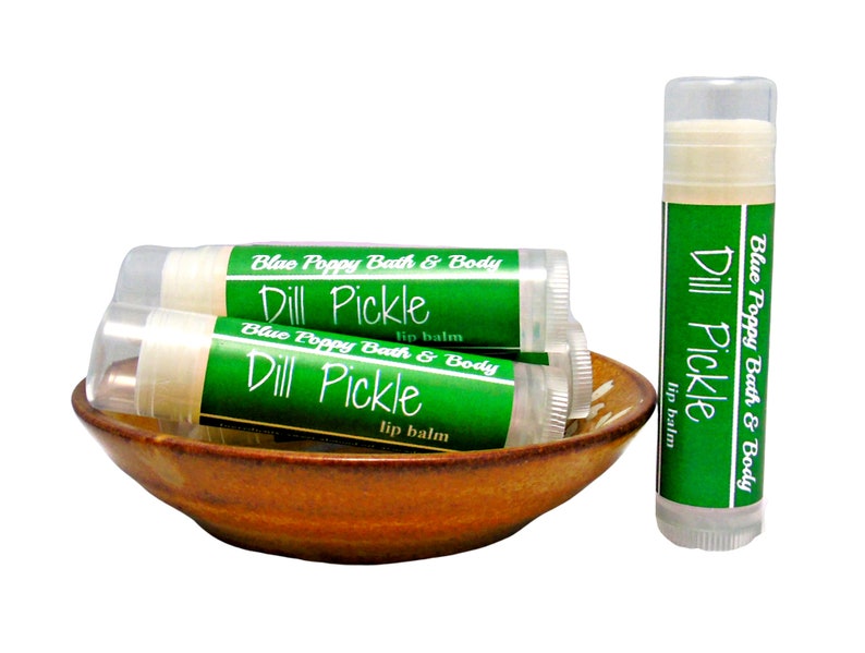 Dill Pickle Lip Balm Chapstick, Pregnancy Gift, Expecting Mom, Stocking Stuffer, Gag Gift for Her, Novelty Gift, Pickle Flavor 