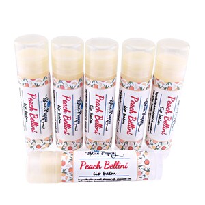 Peach Bellini Lip Balm, Peach Chapstick, Peach Flavored Balm