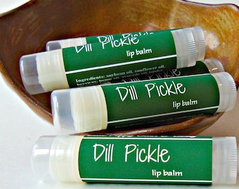 Dill Pickle Lip Balm, Pickle Scent Chapstick, Pregnancy Gift, Expecting Mom, Teen Gift Idea, Gag Gift for Her, Novelty Gift, Pickle Flavor
