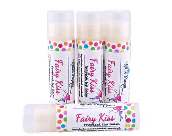 Fairy Kiss Lip Balm, Tropical Flavor Chapstick for Kids, Stocking Stuffer Gift Exchange