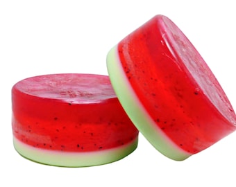 Watermelon Glycerin Soap with Loofah