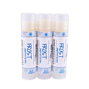 Frost Lip Balm, Peppermint Chapstick, Holiday Gift Stocking Stuffer