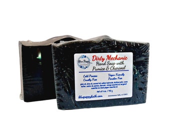 Pumice Soap Bar, Dirty Mechanic Charcoal Soap, Gift for Outdoorsman, Hand Cleaner