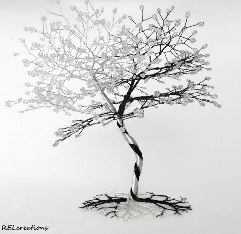 Wire Tree Sculpture Wedding Cake Topper Bonsai Tree Etsy