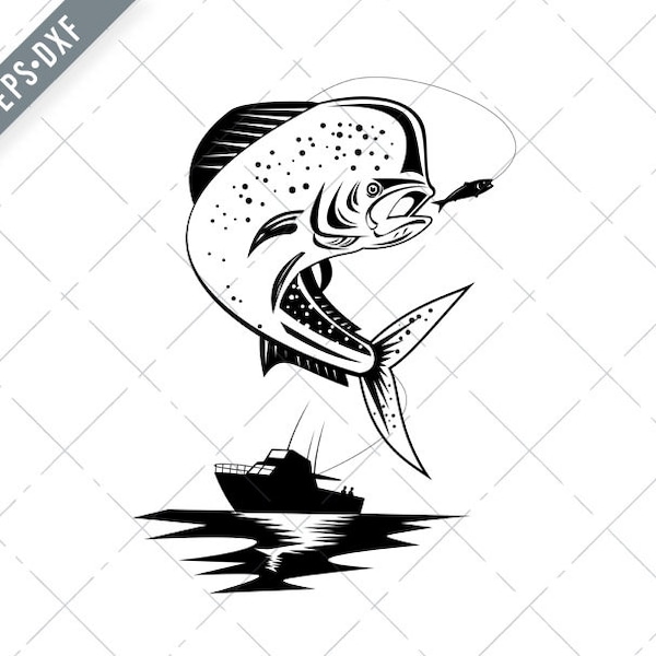 Mahi Mahi Dxf Etsy