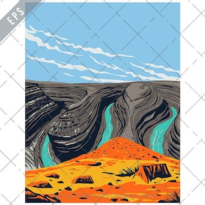 Goosenecks, parque estadual, e, san juan, rio, utah, wpa, cartaz, arte, vetorial, eps-Goosenecks, parque estadual, EPS-JPG-png-Goosenecks, parque estadual Clipart