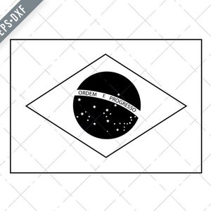 Bandera Nacional del País o Nación de Brasil o Brasil Bandera Svg-Brasil Svg-Brasil SVG-Brasil Cut File-DXF-jpg-png
