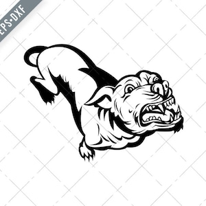 Angry Pit Bull or Pitbull Barking Retro Black and White SVG-Pitbull SVG-Pitbull Barking Cut File-Pit Bull DXF-jpg-png