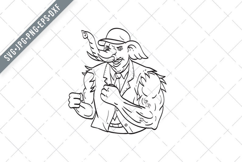 Free Free Elephant Line Drawing Svg SVG PNG EPS DXF File