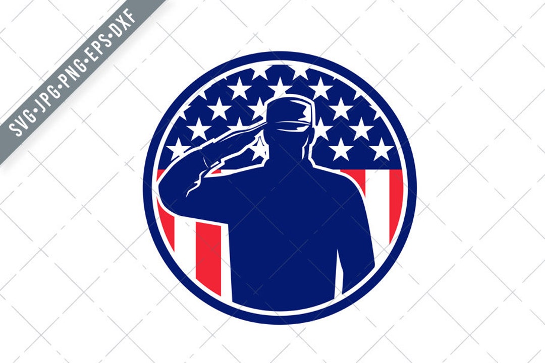 American Veteran Soldier or Military Serviceman Personnel Saluting the ...