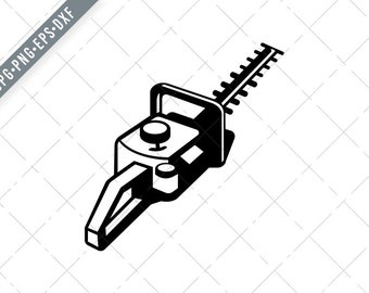 Hedge Trimmer or Hedge Cutter Viewed from a High Angle Retro Black and White Svg-Hedge Trimmer SVG-Cut File-DXF-jpg-png