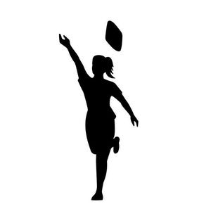 女性コーンホール プレーヤー 投げバッグ 正面図 シルエット SVG-女性コーンホール カット ファイル-コーンホール DXF-jpg-コーンホール png コーンホール eps