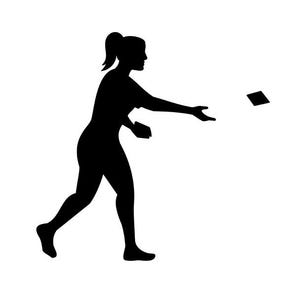 女性コーンホール プレーヤー 投げバッグ 正面図 シルエット SVG-女性コーンホール カット ファイル-コーンホール DXF-jpg-コーンホール png コーンホール eps