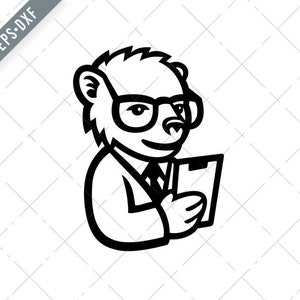 Nerdy Bär Wissenschaftler Maskottchen, Nerdy Bär SVG, Nerdy Bär geschnitten Datei, Wissenschaftler Dxf, Jpg, Png, Bär Clipart